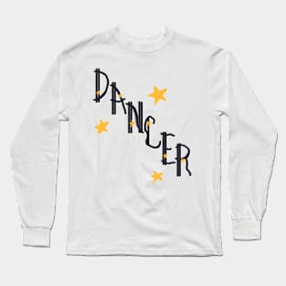 "DANCER" Retro Glamour Lettering Long Sleeve T-Shirt